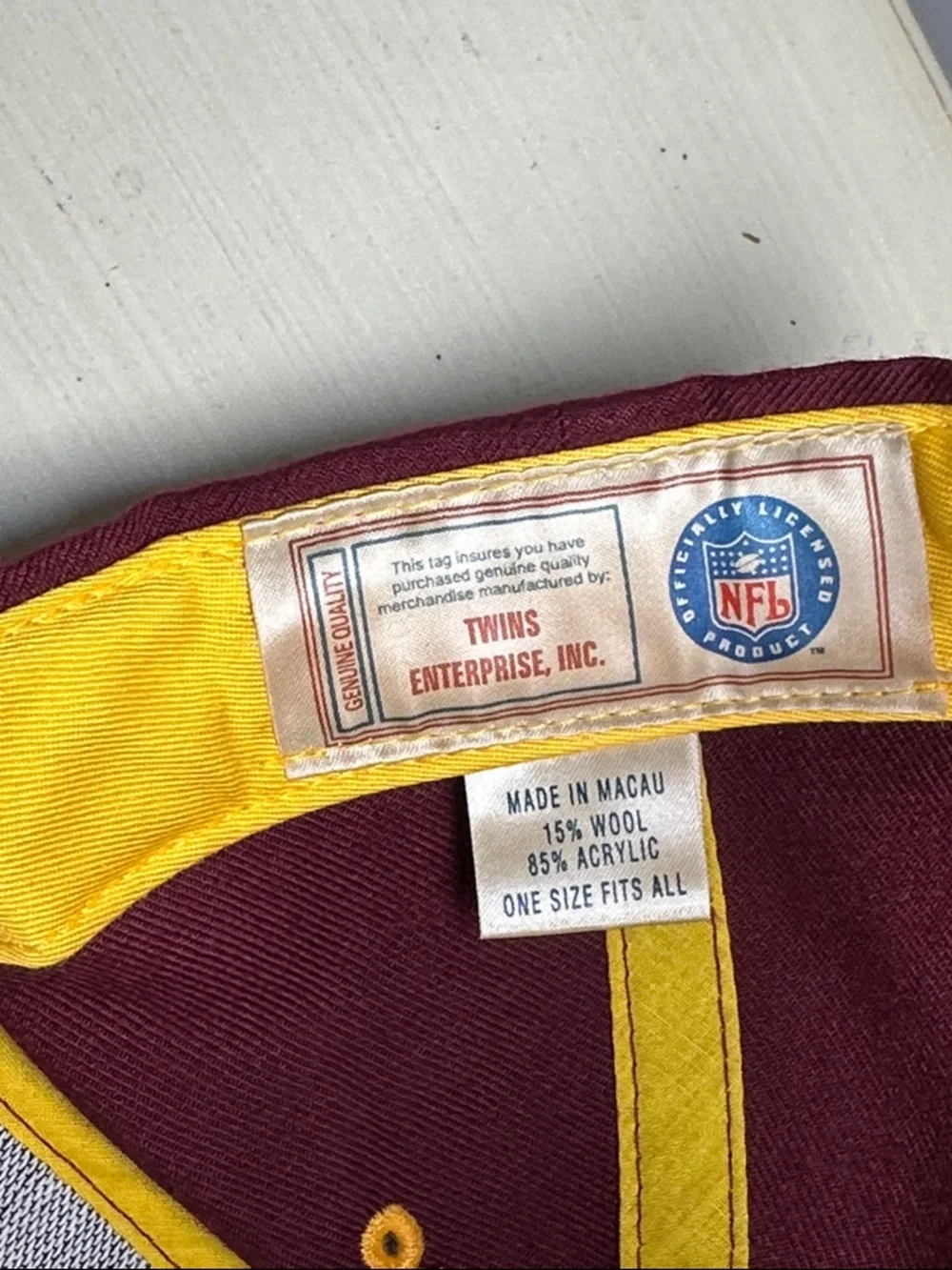 Burgundy Washington Redskins NFL vintage Cap